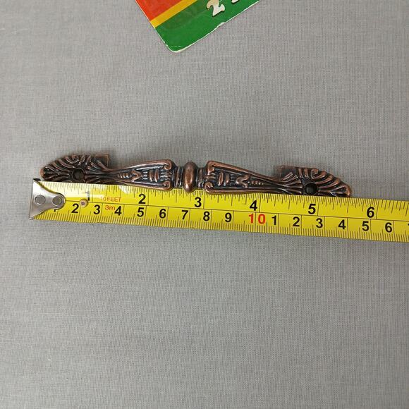 three 5" ornate antique-style door pull handles plastic drawer cabinet copper - Picture 4 of 8